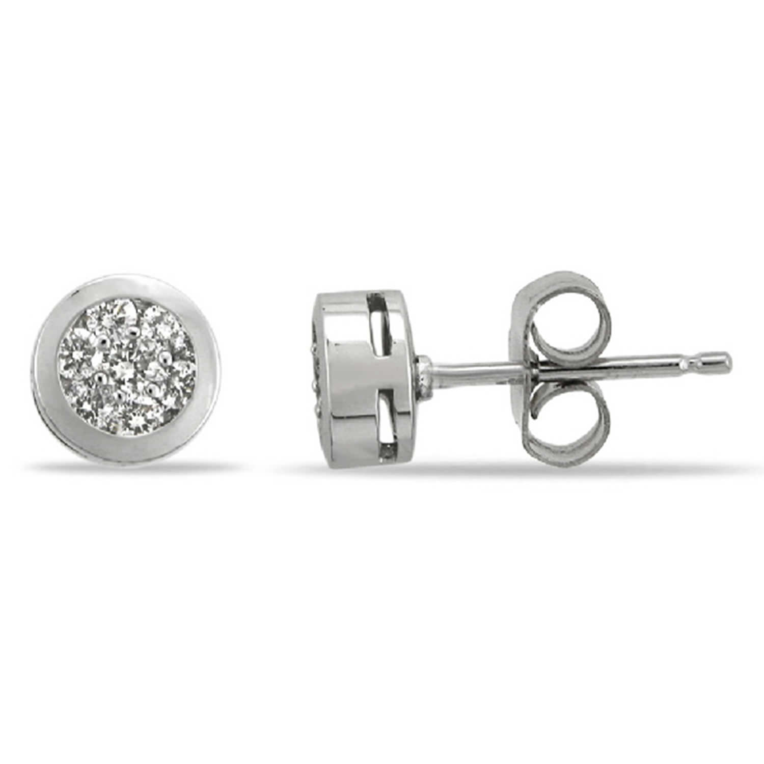 Women&#39;s Day Sale 0.33 Natural Diamond 18k White Gold Stud Earrings Jewelry | eBay