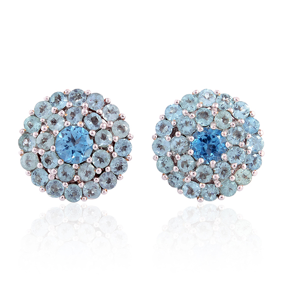 New Arrival 2.15 ct Gemstone 18 kt Solid Gold Stud Earrings Fashion ...