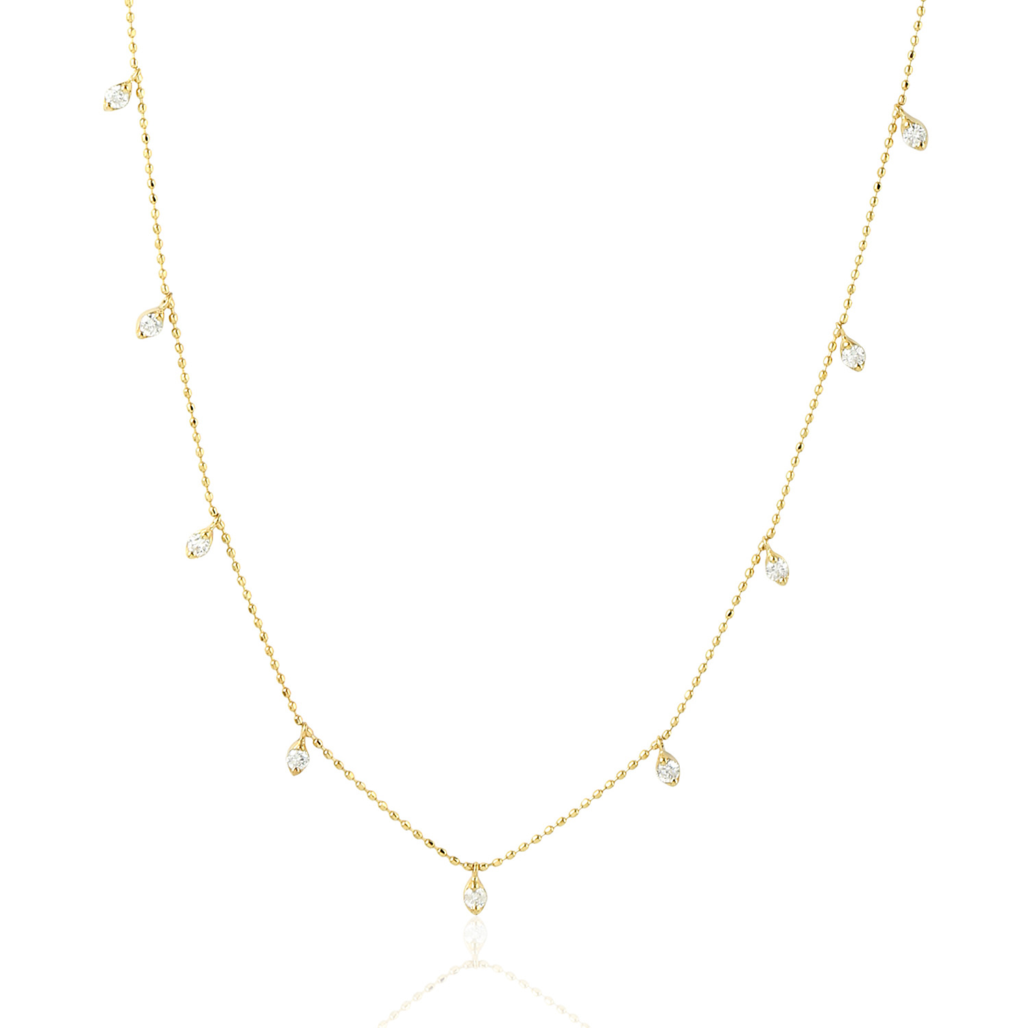 0.47ct Natural Diamond Choker Necklace 18k Yellow Gold Jewelry | eBay